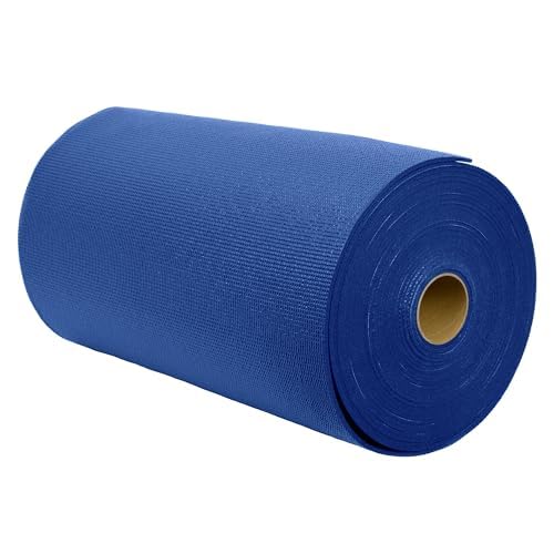 Sunshine Yoga Big Economy Yogamattenrolle, 61 cm x 15,2 m, 5 mm dick, rutschfeste Gymnastikmatte für Heimtraining und Fitness, reißfest, schneidet bis zu 8 normale Yogamatten, Blau von Sunshine Yoga