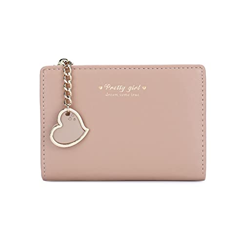 Sunwel Fashion Kleine Geldbörse mit Herzanhänger, doppelte Geldbörse, Reißverschluss, Geldkartenhalter, Münzbörse für Damen und Mädchen, Beige, Herz-Anhänger Sunwel Fashion Kleine Geldbörse mit Herzanhänger, doppelte Geldbörse, Reißverschluss, Geldkartenhalter, Münzbörse für Damen und Mädchen, Beige, Herz-Anhänger von Sunwel Fashion