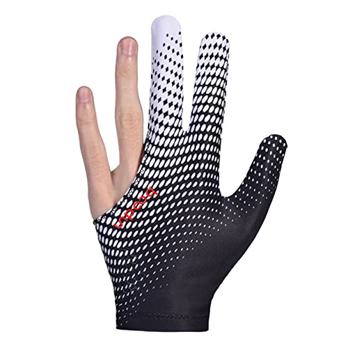 Sunydog Billard Handschuh Rutschfester Atmungsaktiver Queue Sporthandschuh 3 Finger er Elastic Sporthandschuh Passt auf die Linke oder rechte Hand von Sunydog