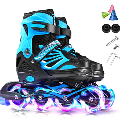 Sunydog Einstellbare beleuchtende Inline-Skates mit leuchtenden Rädern für Kinder und Jugendliche Mädchen Jungen Inline-Skates von Sunydog