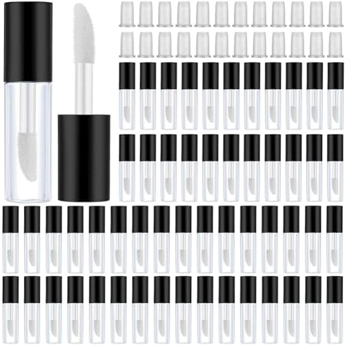 Suoumwa 100 Stück 1,2 Ml Leere, Durchsichtige Mini-Lipgloss-Tuben, Nachfüllbare Mini-Lippenbalsam-Flaschen für DIY-Make-Up-Behälter von Suoumwa