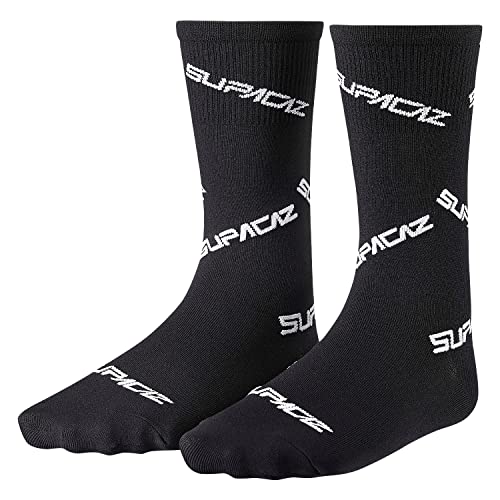 SUPACAZ Unisex-Adult Schwarze Weiß gedrehte Supasox-Socken, L von Supacaz