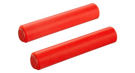 paar supacaz siliconez xl grips fluo red von Supacaz