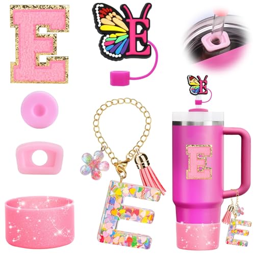 Supchamp Cup Zubehör Set für Stanley Cup - Tumbler Anfangsbuchstabe Personalisiert Dekorationen Silikon Abdeckung, Cup Stiefel, Silikonmanschette Accessories für Cup 800ML-1000ML Buchstabe E Supchamp Cup Zubehör Set für Stanley Cup - Tumbler Anfangsbuchstabe Personalisiert Dekorationen Silikon Abdeckung, Cup Stiefel, Silikonmanschette Accessories für Cup 800ML-1000ML Buchstabe E von Supchamp