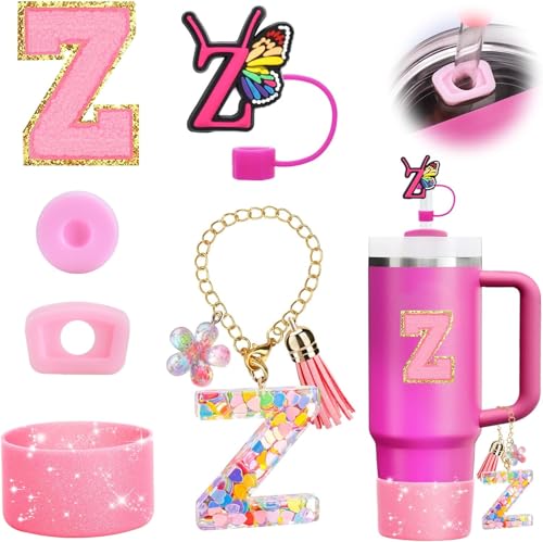 Supchamp Cup Zubehör Set für Stanley Cup - Tumbler Anfangsbuchstabe Personalisiert Dekorationen Silikon Abdeckung, Cup Stiefel, Silikonmanschette Accessories für Cup 800ML-1000ML Buchstabe Z Supchamp Cup Zubehör Set für Stanley Cup - Tumbler Anfangsbuchstabe Personalisiert Dekorationen Silikon Abdeckung, Cup Stiefel, Silikonmanschette Accessories für Cup 800ML-1000ML Buchstabe Z von Supchamp