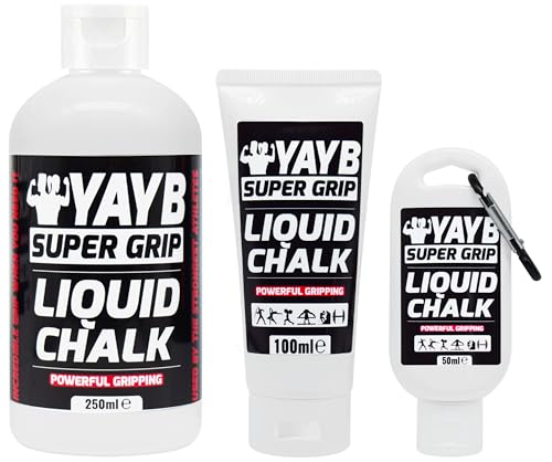 Super Grip Liquid Chalk YAYB 250 ml Größe – Gewichtheben, Klettern, Bouldern, Gymnastik, Bodybuilding, Powerlifting, Strongman, Yoga (2 Flaschen) von Super Grip Liquid Chalk