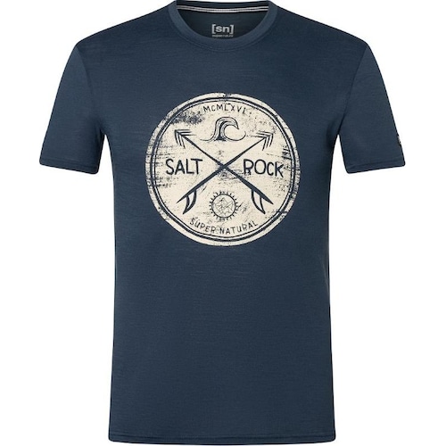 Super Natural, Herren, Sportshirt, Salt & Rock Tee (XXL), Türkis, XXL von Super Natural