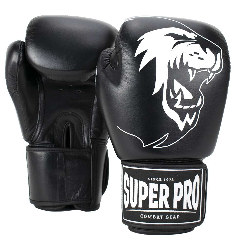 Super Pro Boxhandschuhe "Warrior", 14 oz., Schwarz-Weiß Super Pro Boxhandschuhe "Warrior", 14 oz., Schwarz-Weiß von Super Pro