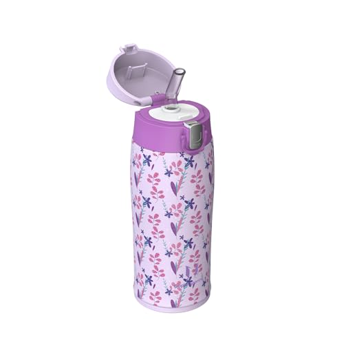 Super Sparrow Edelstahl Trinkflasche mit Strohhalm, Ultraleicht Trinkbecher - 350ml - BPA Frei, Auslaufsicher Trinkflaschen kinder, Wasserflasche für Sport, Reisen, Schule von Super Sparrow