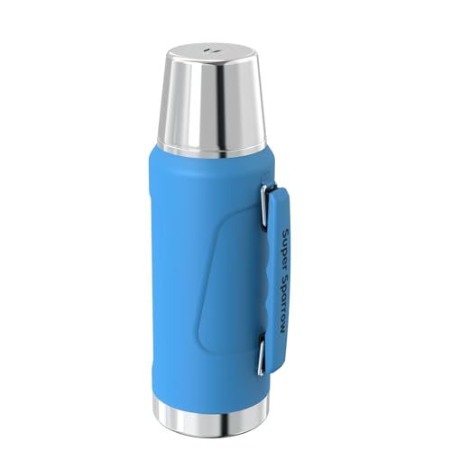 Super Sparrow Thermoskanne - Thermosflasche Edelstahl - 1.5L - BPA-Frei Trinkflasche - Auslaufsicherer Deckel Fungiert als Trinkbecher - Thermobecher für Sport, Outdoor Super Sparrow Thermoskanne - Thermosflasche Edelstahl - 1.5L - BPA-Frei Trinkflasche - Auslaufsicherer Deckel Fungiert als Trinkbecher - Thermobecher für Sport, Outdoor von Super Sparrow