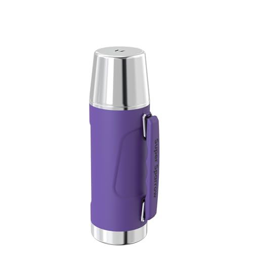 Super Sparrow Thermosflasche Edelstahl Trinkflasche - BPA-Frei - 750ml - Auslaufsicherer Deckel Fungiert als Trinkbecher - Hält 12/24 Std. Heiß/Kalt - Thermoskanne für Sport, Outdoor von Super Sparrow