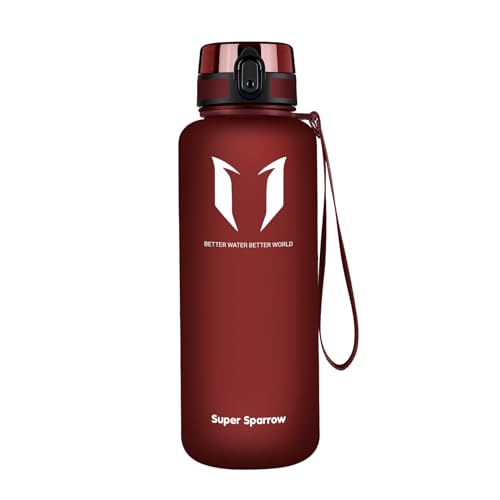 Super Sparrow Trinkflasche - 1.5L - Wasserflasche Auslaufsicher -Sportflasche BPA-Frei | Schule, Sport, Wasser, Fahrrad von Super Sparrow