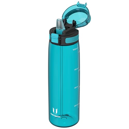 Super Sparrow Trinkflasche 1L - Tritan Wasserflasche- BPA-frei - Ideale Sportflasche - Strohhalm Trinkflasche für Sport, Outdoor und Camping - Leicht, Nachhaltig von Super Sparrow