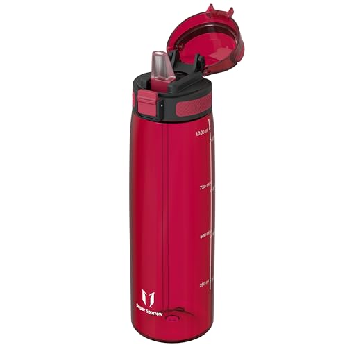 Super Sparrow Trinkflasche 1L - TouchSip Wasserflasche - BPA-frei - Ideale Sportflasche - Strohhalm Tritan Flasche für Sport, Outdoor und Camping - Leicht, Nachhaltig Super Sparrow Trinkflasche 1L - TouchSip Wasserflasche - BPA-frei - Ideale Sportflasche - Strohhalm Tritan Flasche für Sport, Outdoor und Camping - Leicht, Nachhaltig von Super Sparrow