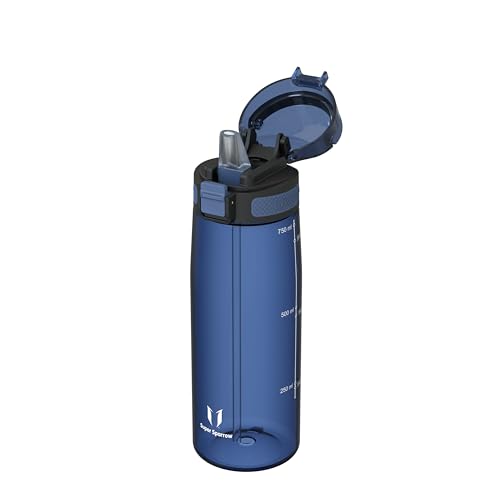 Super Sparrow Trinkflasche - 750ml - TouchSip Wasserflasche - BPA-frei - Ideale Sportflasche - Strohhalm Tritan Flasche für Sport, Outdoor und Camping - Leicht, Nachhaltig Super Sparrow Trinkflasche - 750ml - TouchSip Wasserflasche - BPA-frei - Ideale Sportflasche - Strohhalm Tritan Flasche für Sport, Outdoor und Camping - Leicht, Nachhaltig von Super Sparrow