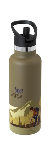 Super Sparrow Trinkflasche Edelstahl - Ultraleicht Thermobecher - 500ml - Standardmund Stroh-Deckel - BPA-Frei Thermoskanne, Thermosflasche für Sport, Travel, Schule, Outdoor Super Sparrow Trinkflasche Edelstahl - Ultraleicht Thermobecher - 500ml - Standardmund Stroh-Deckel - BPA-Frei Thermoskanne, Thermosflasche für Sport, Travel, Schule, Outdoor von Super Sparrow