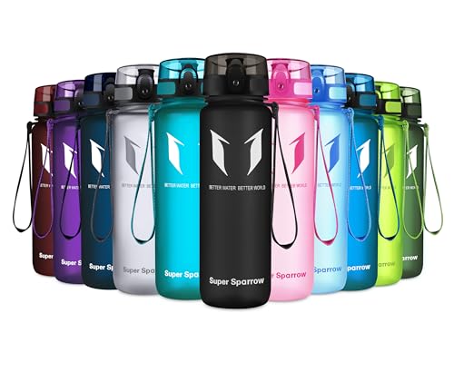 Super Sparrow Trinkflasche - Tritan Wasserflasche - 500ml - BPA-frei - Ideale Sportflasche - Sport, Wasser, Fahrrad, Fitness, Uni, Outdoor - Leicht, Nachhaltig Super Sparrow Trinkflasche - Tritan Wasserflasche - 500ml - BPA-frei - Ideale Sportflasche - Sport, Wasser, Fahrrad, Fitness, Uni, Outdoor - Leicht, Nachhaltig von Super Sparrow