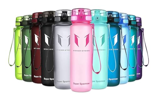 Super Sparrow Trinkflasche - Tritan Wasserflasche - 750ml - BPA-frei - Ideale Sportflasche - Sport, Wasser, Fahrrad, Fitness, Uni, Outdoor - Leicht, Nachhaltig Super Sparrow Trinkflasche - Tritan Wasserflasche - 750ml - BPA-frei - Ideale Sportflasche - Sport, Wasser, Fahrrad, Fitness, Uni, Outdoor - Leicht, Nachhaltig von Super Sparrow
