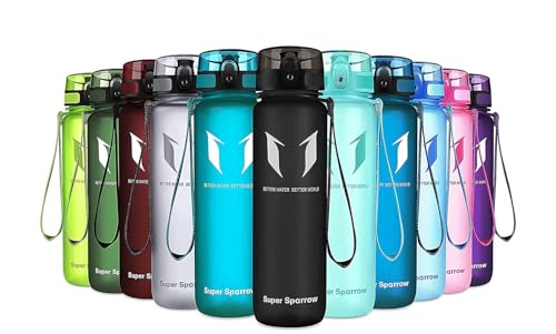 Super Sparrow Trinkflasche - Tritan Wasserflasche - 750ml - BPA-frei - Ideale Sportflasche - Sport, Wasser, Fahrrad, Fitness, Uni, Outdoor - Leicht, Nachhaltig von Super Sparrow