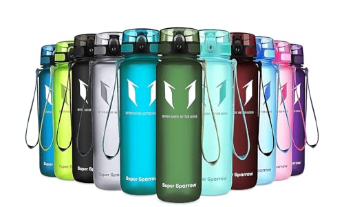 Super Sparrow Trinkflasche - Tritan Wasserflasche - 750ml - BPA-frei - Ideale Sportflasche - Sport, Wasser, Fahrrad, Fitness, Uni, Outdoor - Leicht, Nachhaltig von Super Sparrow