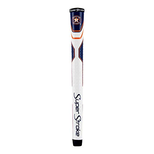 SuperStroke MLB Traxion Tour Golf Club Grip, Houston Astros (Standard) | Improves Feedback and Tackiness | Reduces Taper to Minimize Grip Pressure | Polyurethane Outer Layer, Navy/Oragne (TS446139) von Super Stroke