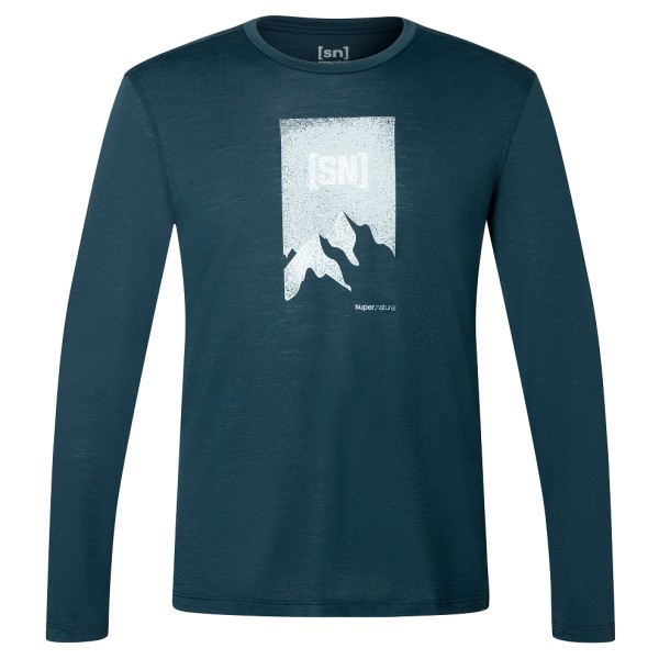 super.natural - 2 Pitch L/S - Longsleeve Gr 48/50 - M blau von Super.Natural