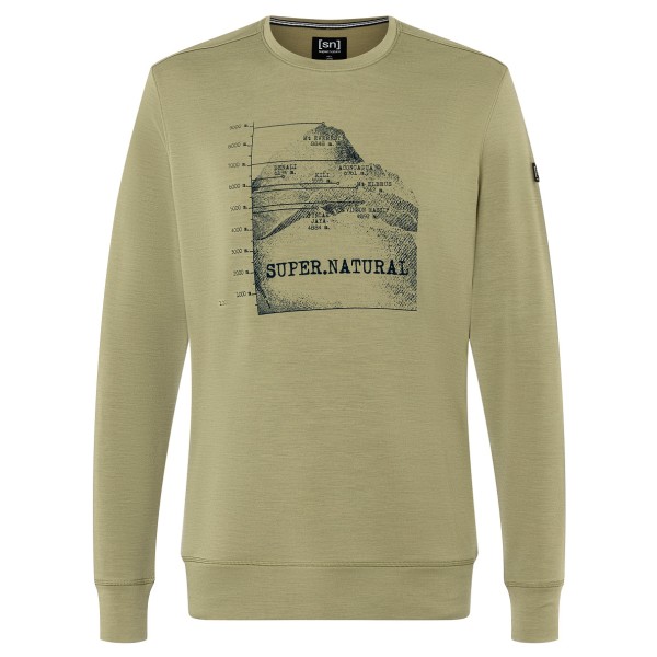 super.natural - 7 Peaks Crew - Pullover Gr 56 - XXL oliv von Super.Natural