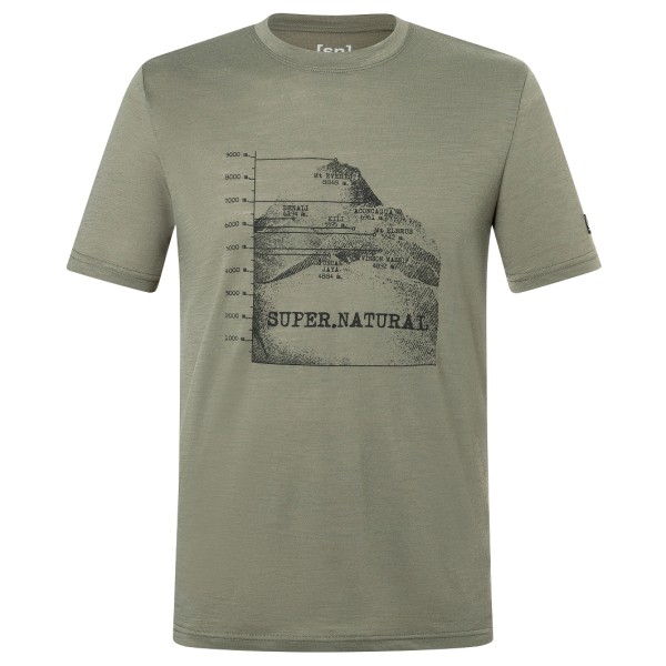 super.natural - 7 Peaks Tee - Merinoshirt Gr 56 - XXL oliv von Super.Natural