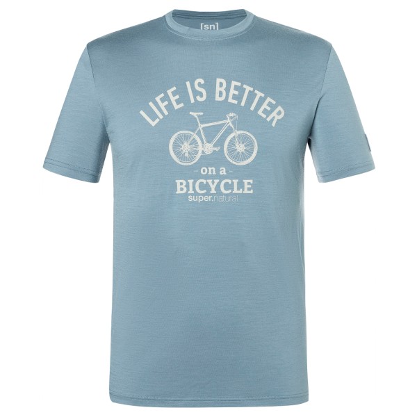 super.natural - Better Bike Bio Jersey Tee - Merinoshirt Gr 46 - S türkis von Super.Natural