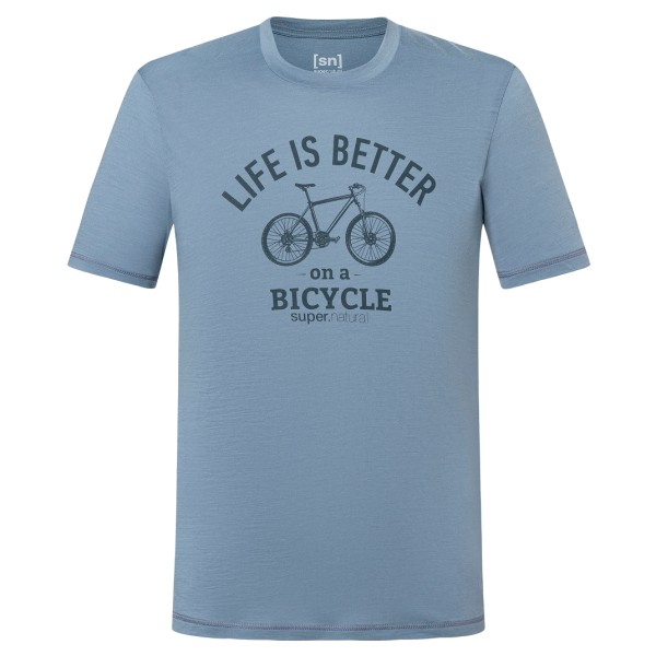 super.natural - Better Bike Tee - Merinoshirt Gr 56 - XXL grau von Super.Natural