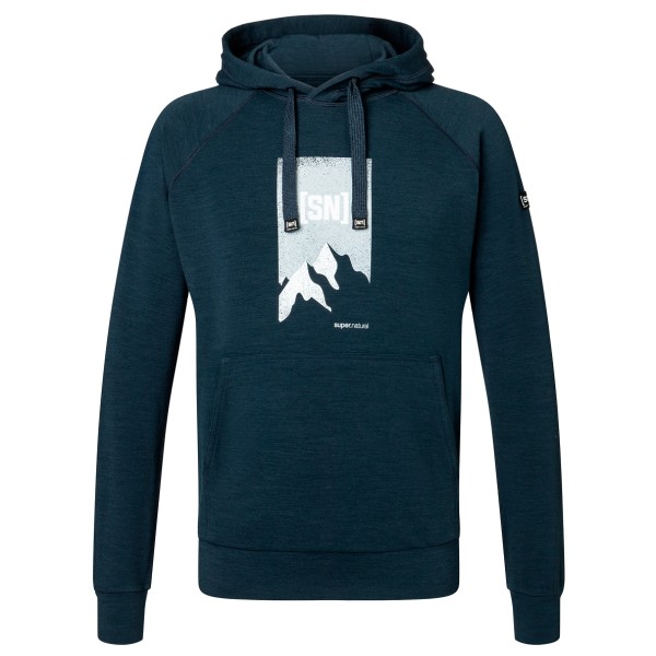 super.natural - Favourite 2 Pitch Hoodie - Merinohoodie Gr 56 - XXL blau von Super.Natural