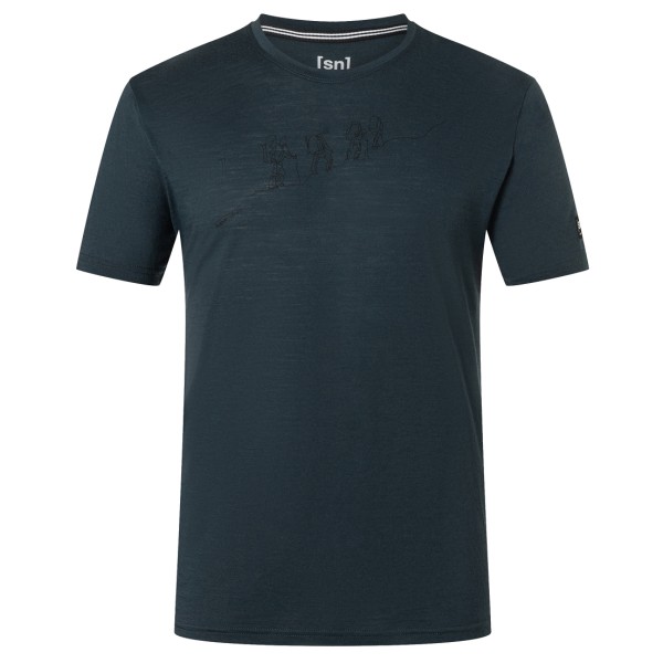 super.natural - Hiking Tee - Merinoshirt Gr 52 - L blau von Super.Natural