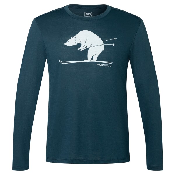 super.natural - Ski Karl L/S - Longsleeve Gr 48/50 - M blau von Super.Natural