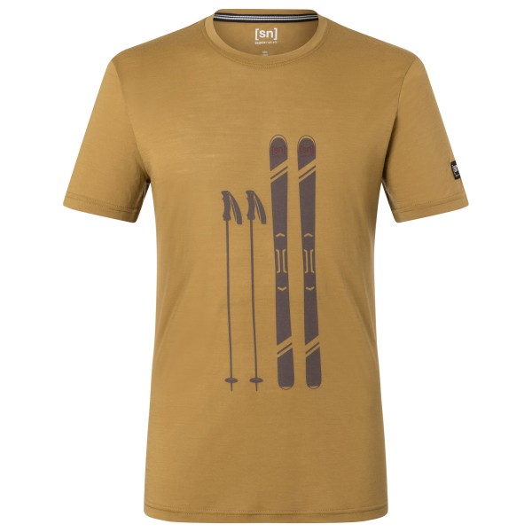 super.natural - Skiing Gear Tee - Merinoshirt Gr XXL beige von Super.Natural