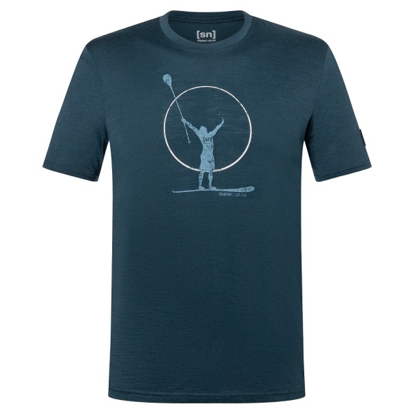 super.natural - Sunset Paddle Tour Tee - Merinoshirt Gr 54 - XL blau von Super.Natural