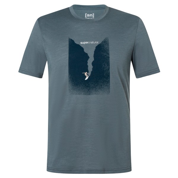 super.natural - The Wave Tee - Merinoshirt Gr 48/50 - M grau von Super.Natural