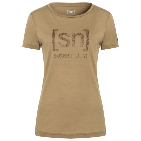 super.natural - Women's Arabesque Tee - Merinoshirt Gr 36 - S beige von Super.Natural