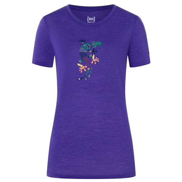 super.natural - Women's El Gecko - Merinoshirt Gr 38 - M lila von Super.Natural