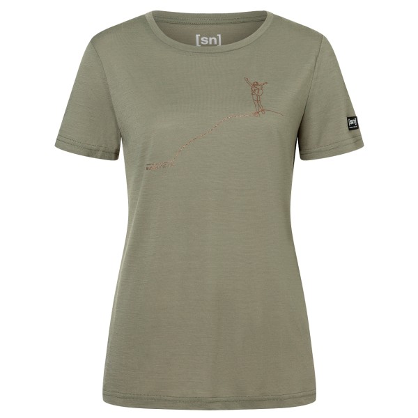 super.natural - Women's Gipfelglück Tee - Merinoshirt Gr S oliv von Super.Natural