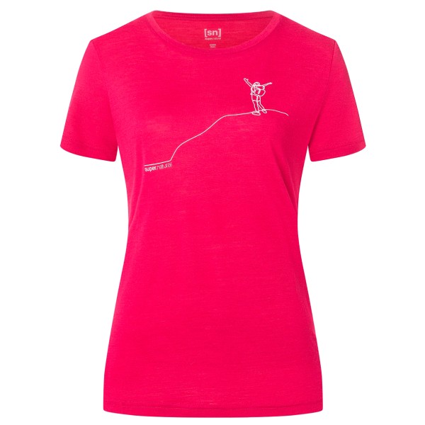 super.natural - Women's Gipfelglück Tee - Merinoshirt Gr XS rosa von Super.Natural