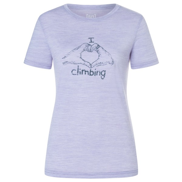 super.natural - Women's I Love Climbing Tee - Merinoshirt Gr S lila super.natural - Women's I Love Climbing Tee - Merinoshirt Gr S lila von Super.Natural