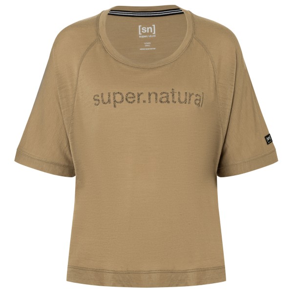 super.natural - Women's Liquid FloTee - Merinoshirt Gr M beige von Super.Natural