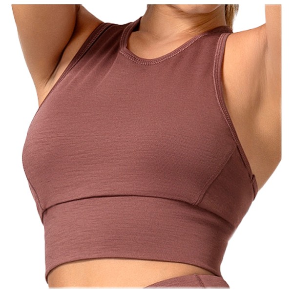 super.natural - Women's Liquid Flow Top - Sport-BH Gr S braun von Super.Natural