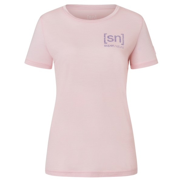 super.natural - Women's Logo Lines Bio Jersey Tee - Merinoshirt Gr M rosa super.natural - Women's Logo Lines Bio Jersey Tee - Merinoshirt Gr M rosa von Super.Natural