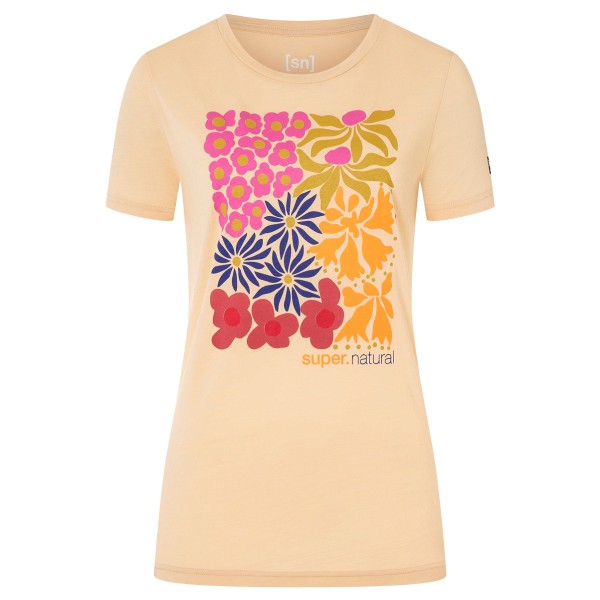 super.natural - Women's Mat Is Tee - Merinoshirt Gr 34 - XS beige von Super.Natural