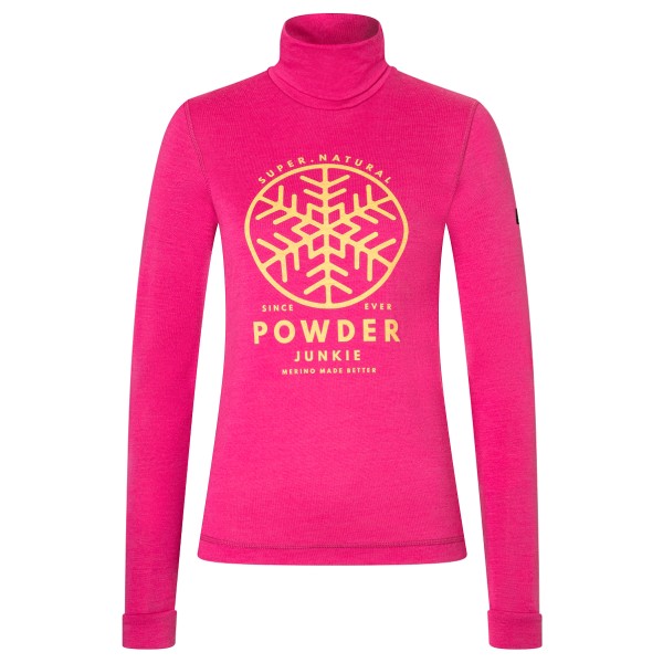 super.natural - Women's Powder Junkie Turtle - Longsleeve Gr M rosa von Super.Natural