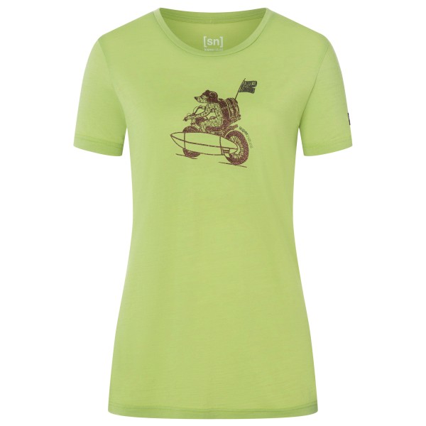 super.natural - Women's Supermotor Bear Tee - T-Shirt Gr L grün von Super.Natural