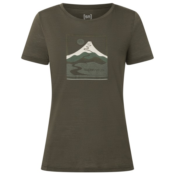 super.natural - Women's Trace Hill Tee - Merinoshirt Gr L braun von Super.Natural