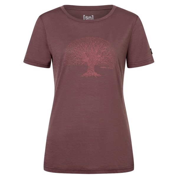 super.natural - Women's Tree of Knowledge Tee - Merinoshirt Gr 34 - XS lila von Super.Natural