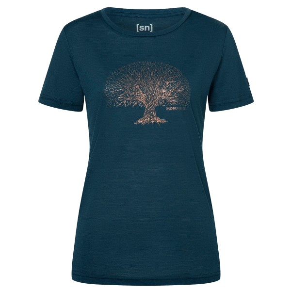 super.natural - Women's Tree of Knowledge Tee - Merinoshirt Gr 40 - L blau von Super.Natural